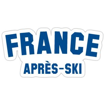 APRES SKI France - Sticker Größe S (10 x 10 cm) - Mattweiß - Vorne