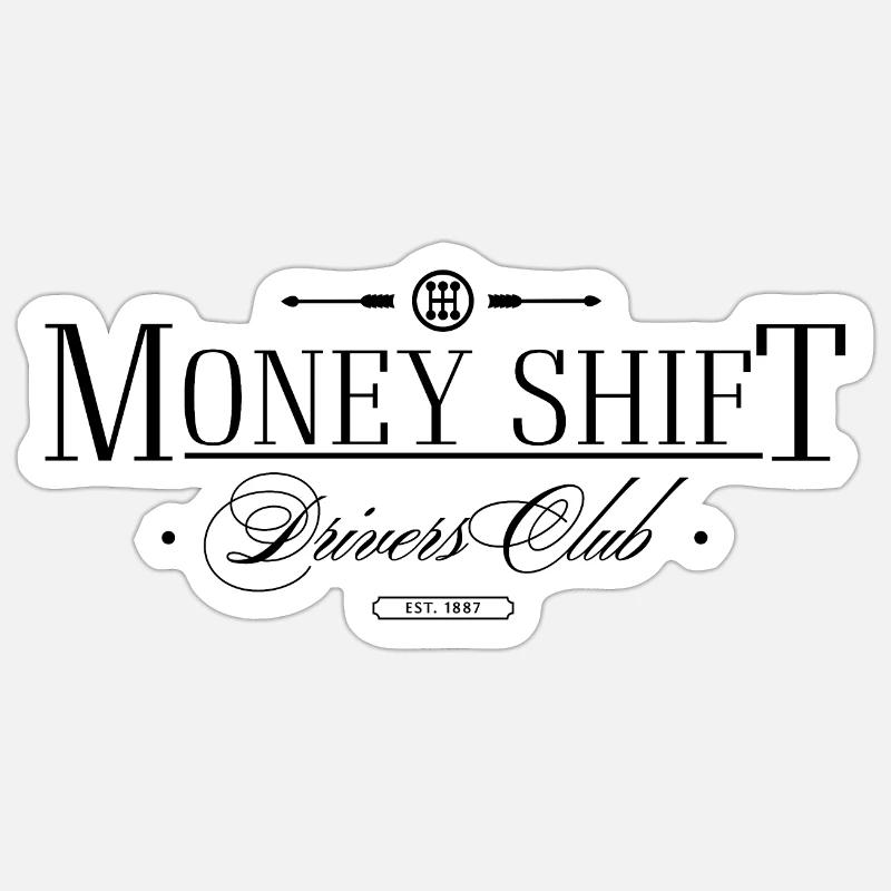 Geld-Verschiebung - Sticker Größe S (10 x 10 cm) - Mattweiß