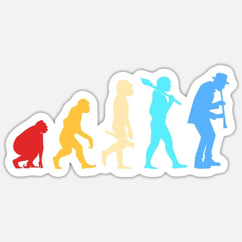 Clarinet - Sticker size S (10 x 10 cm) - white matte