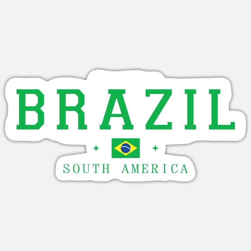 Brazil - Sticker size S (10 x 10 cm) - white matte