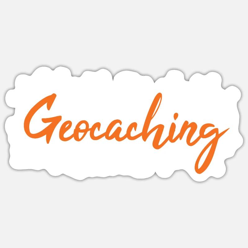 Geocacheur Geocaching - Sticker taille S (10 x 10 cm) - blanc mat