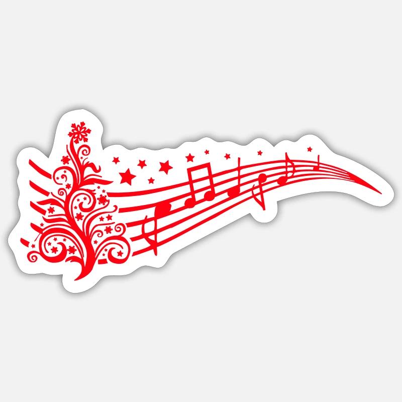 Christmas Sheet Music Sticker size S (10 x 10 cm)