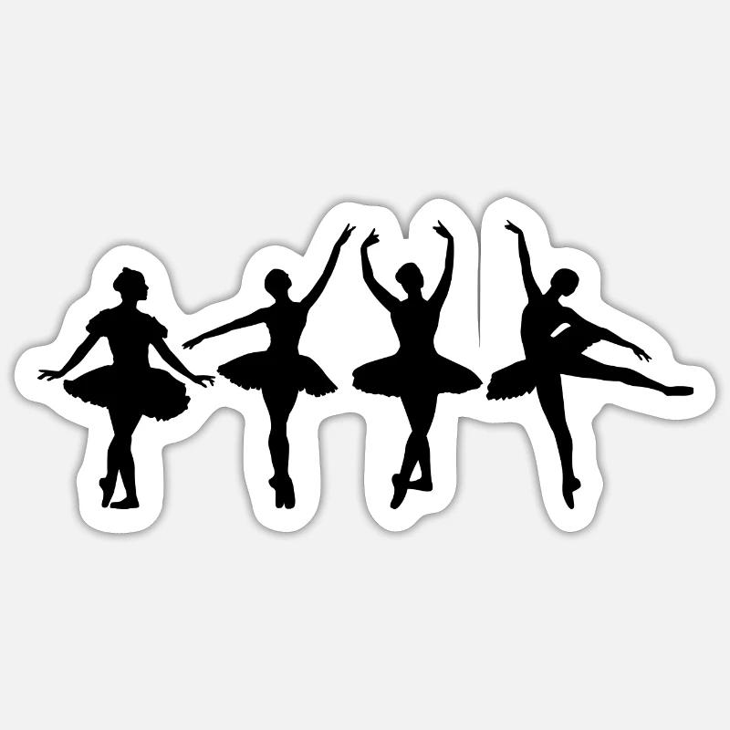 Danse de ballet Sticker taille S (10 x 10 cm)