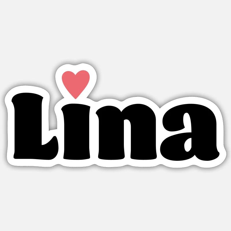 Lina Geschenk - Sticker Größe S (10 x 10 cm) - Mattweiß