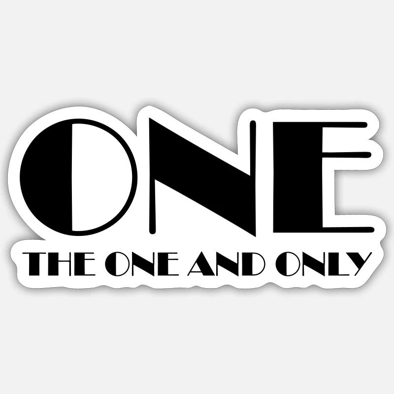 ONE - Sticker size S (10 x 10 cm) - white matte