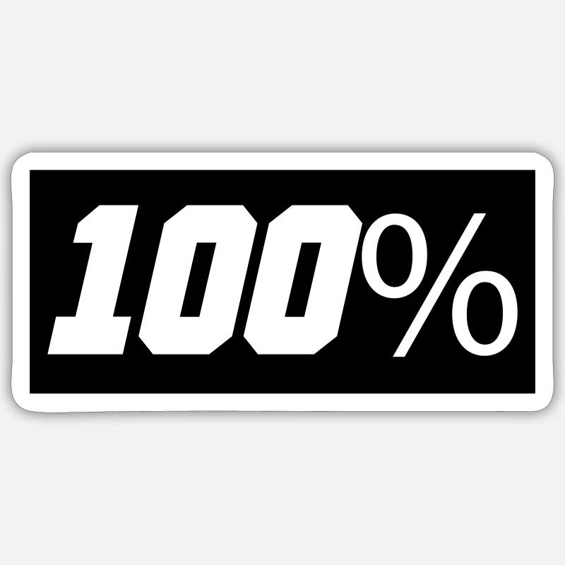 100 - Sticker Größe S (10 x 10 cm) - Mattweiß