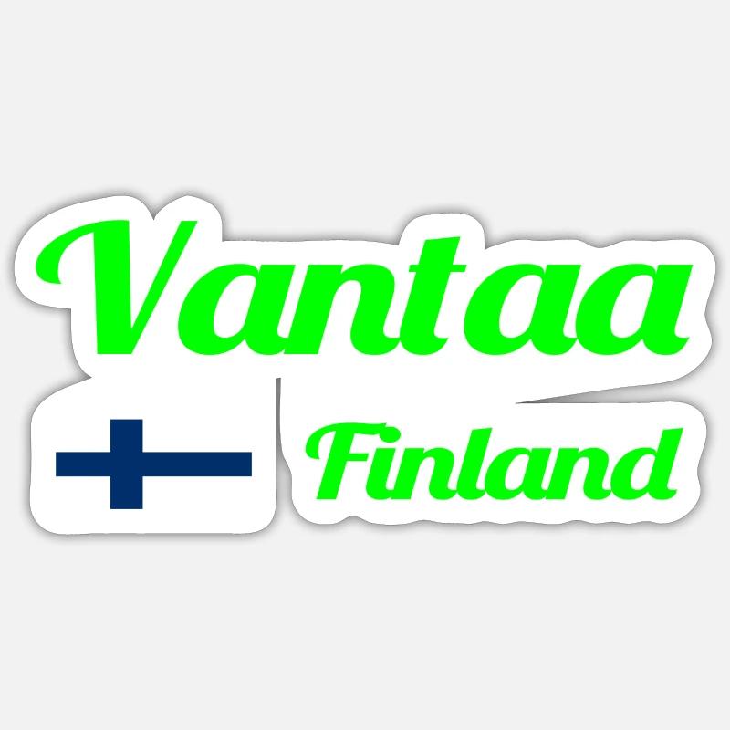 Vantaa Finlande Imprimer - Sticker taille S (10 x 10 cm) - blanc mat
