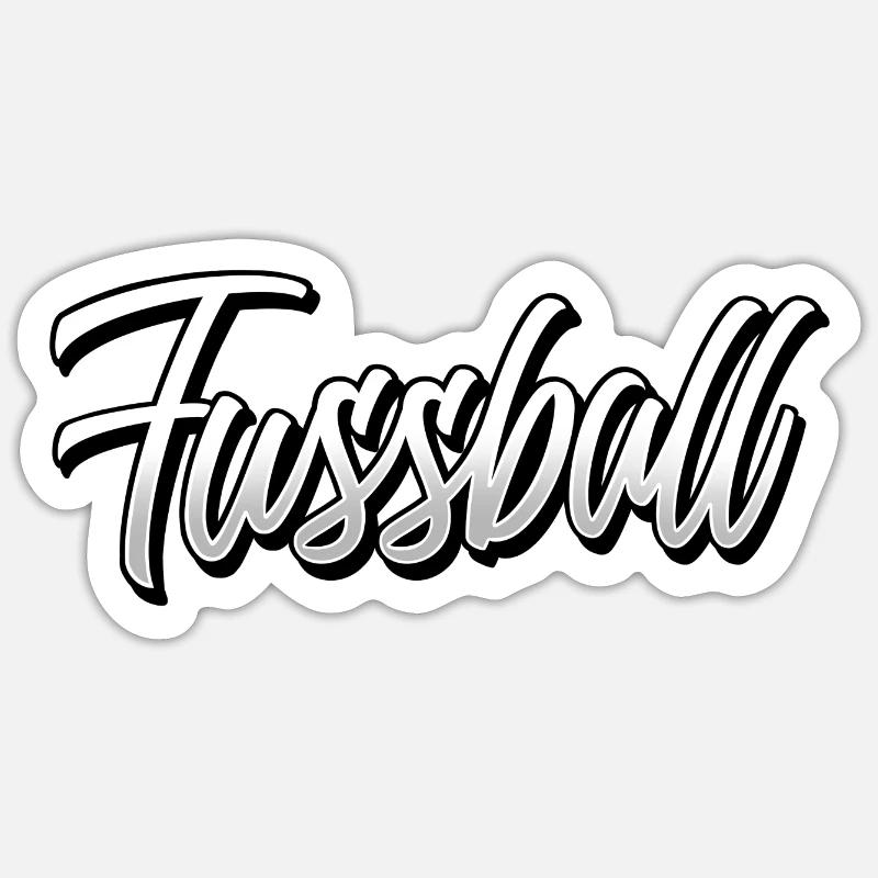 Fussball - Sticker Größe S (10 x 10 cm) - Mattweiß