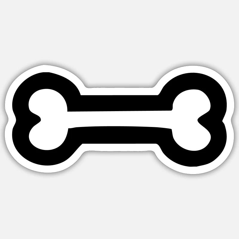 Hundeknochen Knochen Hunde Sticker Größe S (10 x 10 cm)
