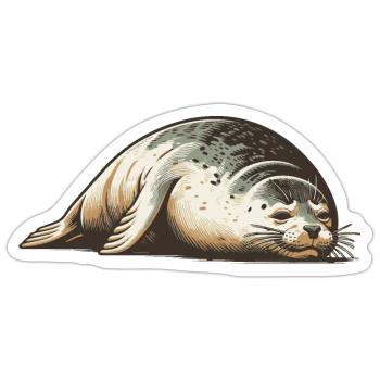 Seal - Sticker size S (10 x 10 cm) - white matte - Front