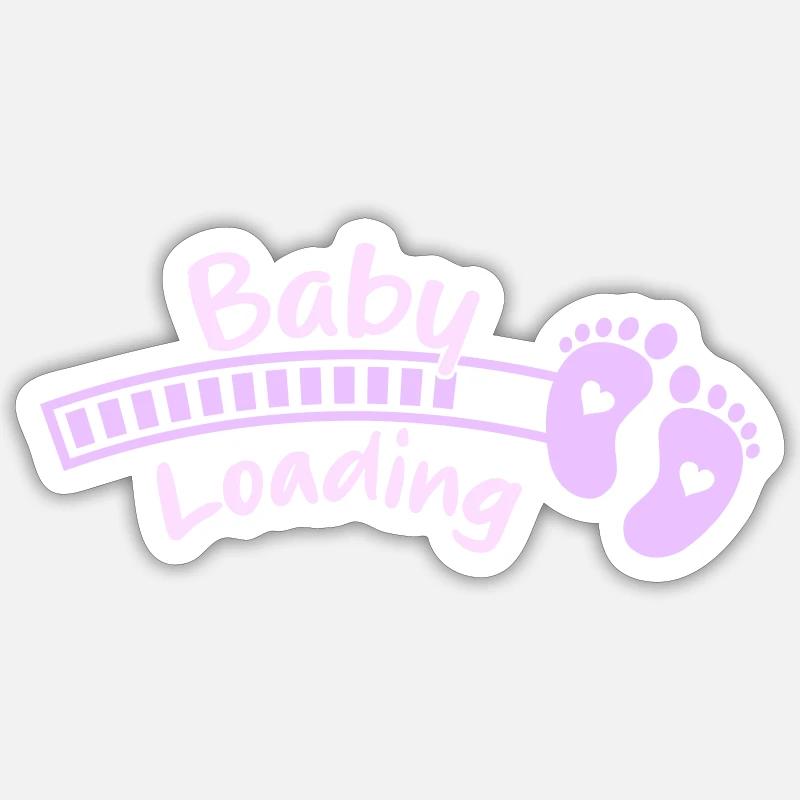 Baby Loading - Sticker size S (10 x 10 cm) - white matte