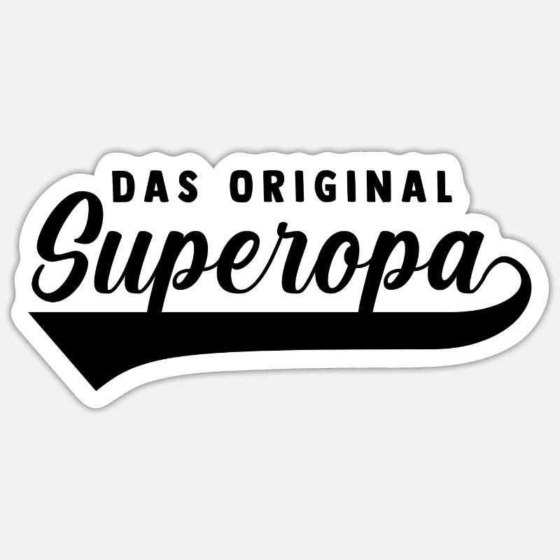 Papy Papy - Sticker taille S (10 x 10 cm) - blanc mat