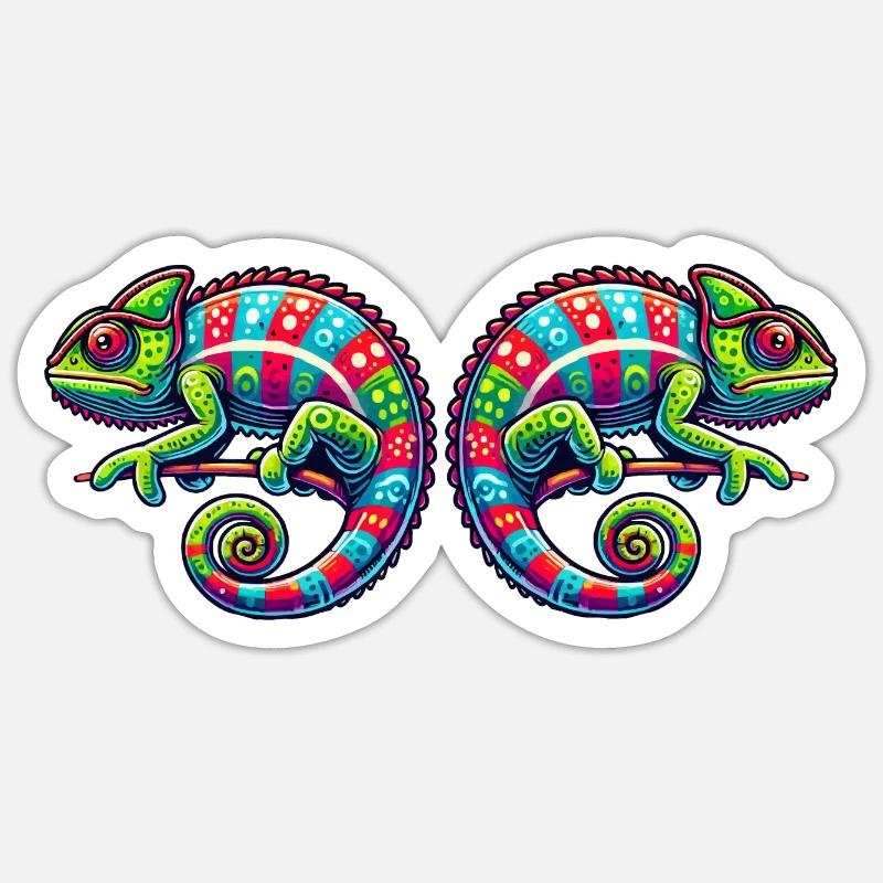 Chamäleon Sticker Größe S (10 x 10 cm)
