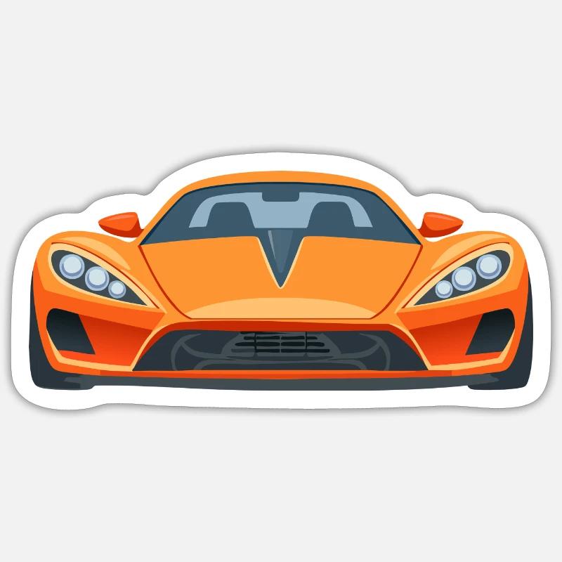 Supercar - Sticker size S (10 x 10 cm) - white matte