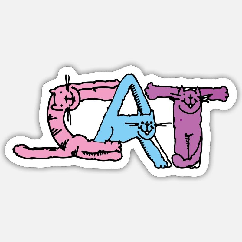 Cat 3 - Sticker size S (10 x 10 cm) - white matte