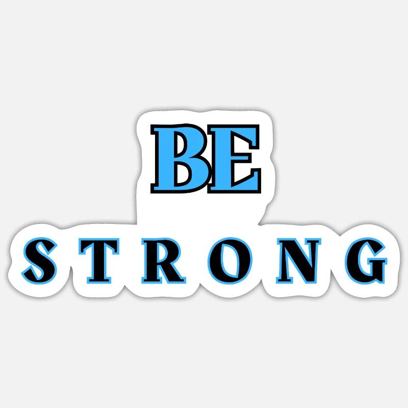 Sei STARK 6 - Sticker Größe S (10 x 10 cm) - Mattweiß