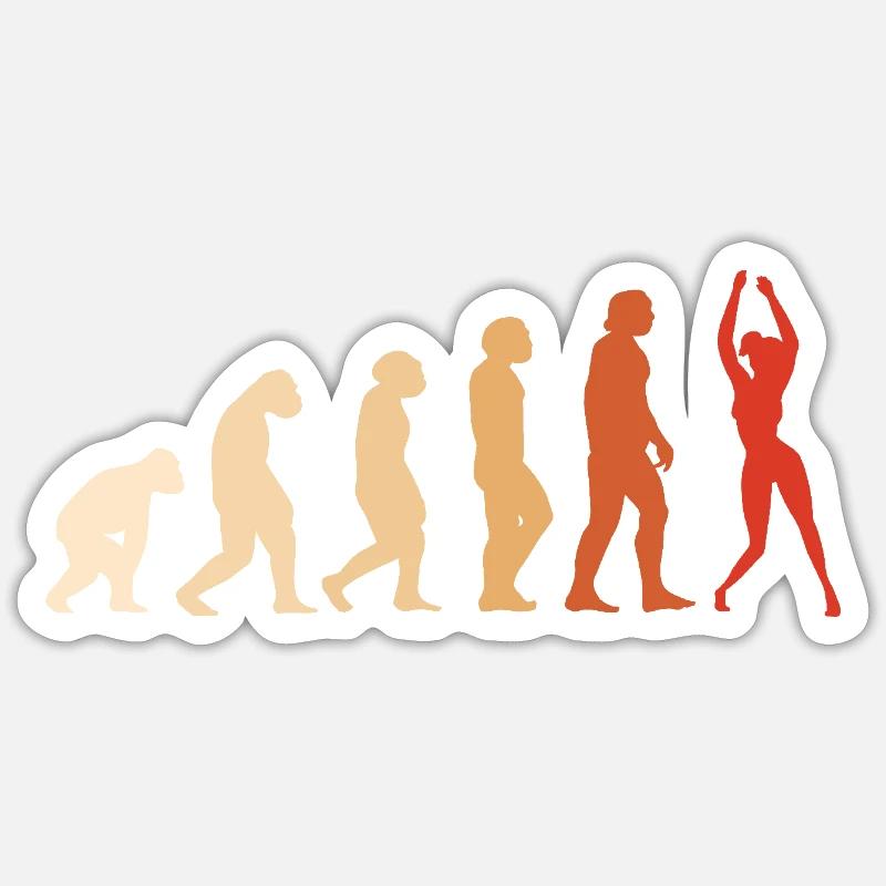 Gymnast Evolution Rhythmic Gymnastics - Sticker size S (10 x 10 cm) - white matte