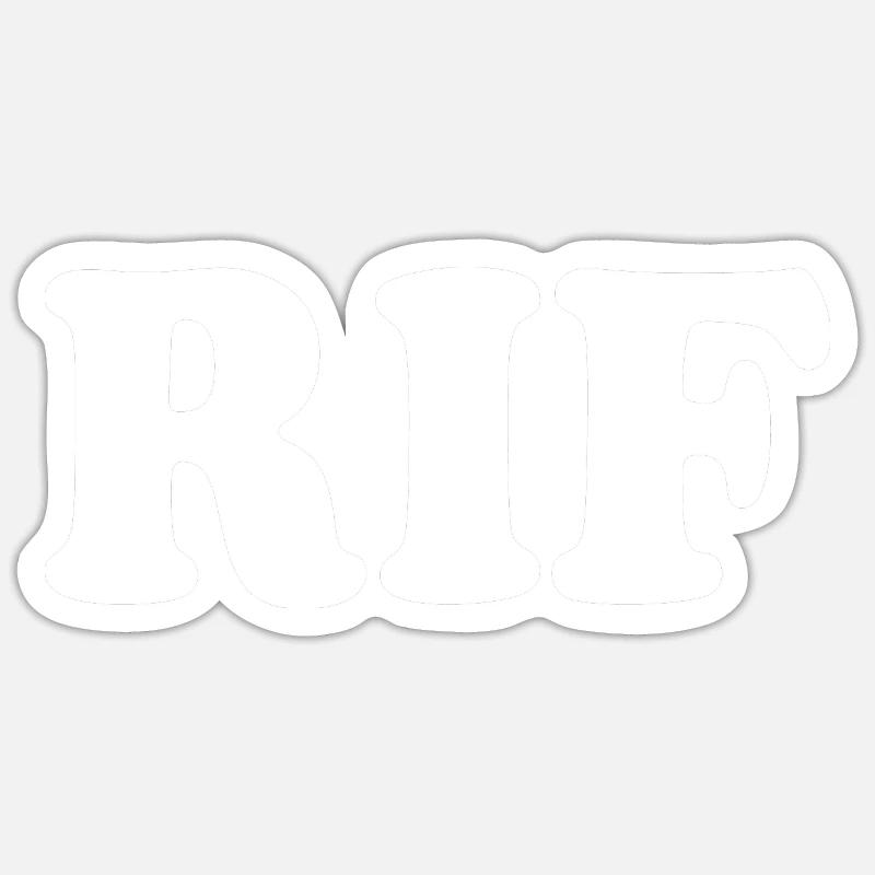 Rif - Sticker taille S (10 x 10 cm) - blanc mat