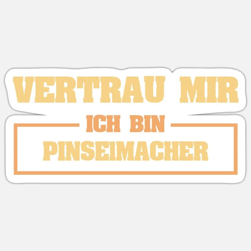 Funny Brush Maker - Sticker size S (10 x 10 cm) - white matte