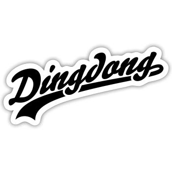Dingdong - Sticker Größe S (10 x 10 cm) - Mattweiß - Vorne