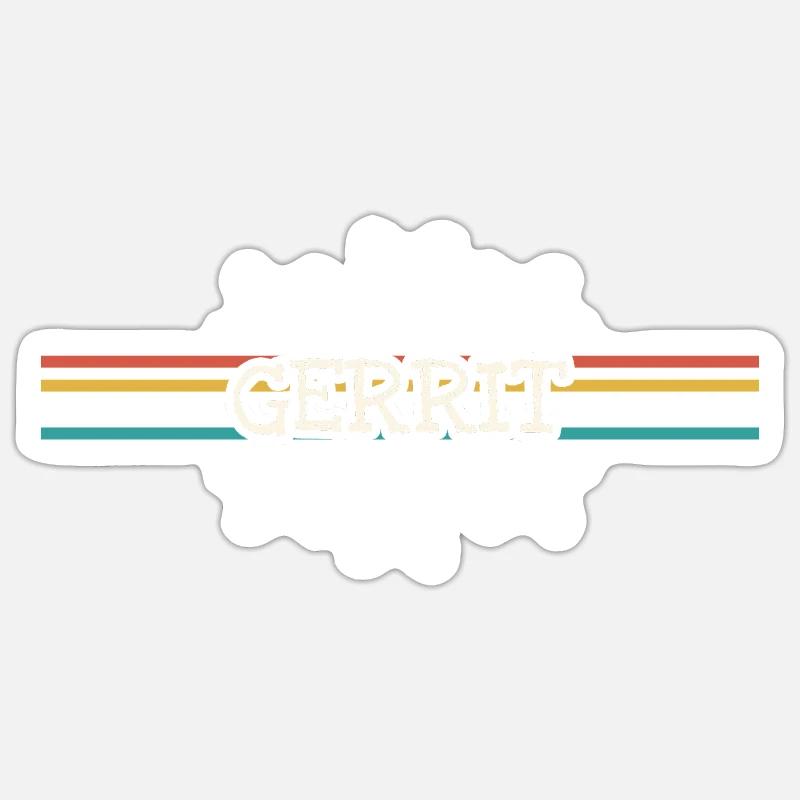 Stern Gerrit - Sticker Größe S (10 x 10 cm) - Mattweiß