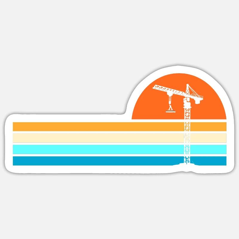 Kranführer Kran Sticker Größe S (10 x 10 cm)