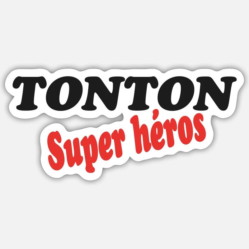 Onkel Superheld - Sticker Größe S (10 x 10 cm) - Mattweiß