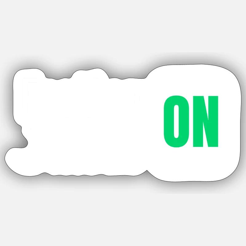 Fasting mode ON text design Sticker size S (10 x 10 cm)