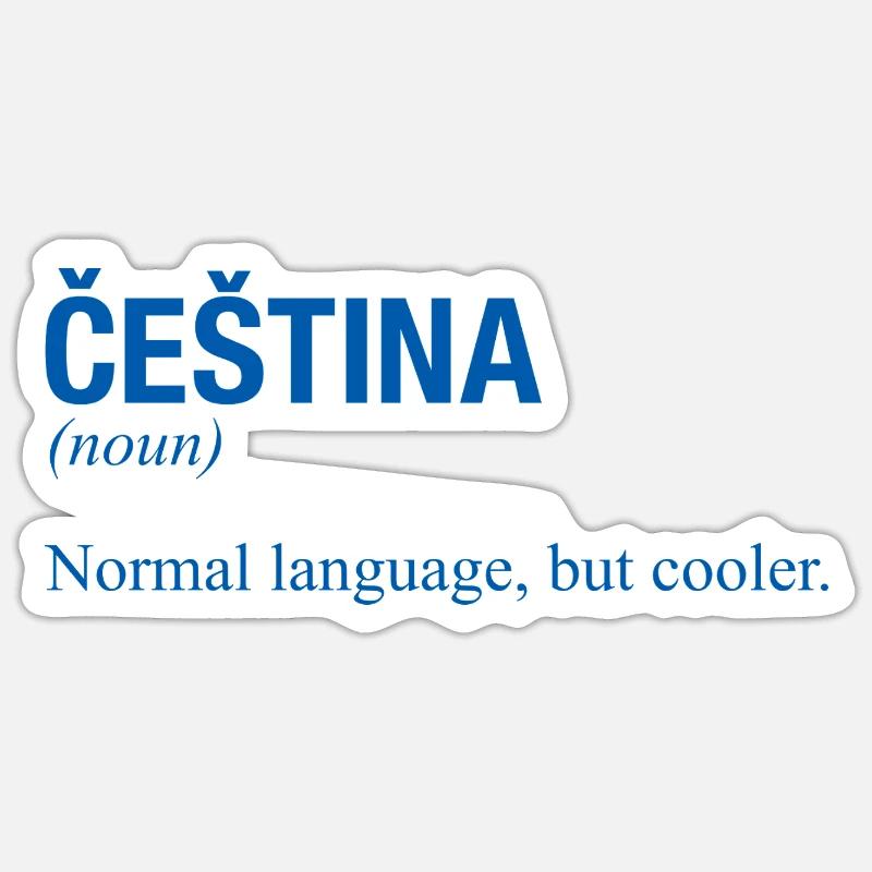 CESTINA Tschechisch Tschechien - Sticker Größe S (10 x 10 cm) - Mattweiß