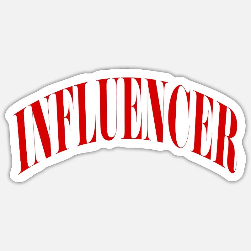 INFLUENCE - Sticker size S (10 x 10 cm) - white matte