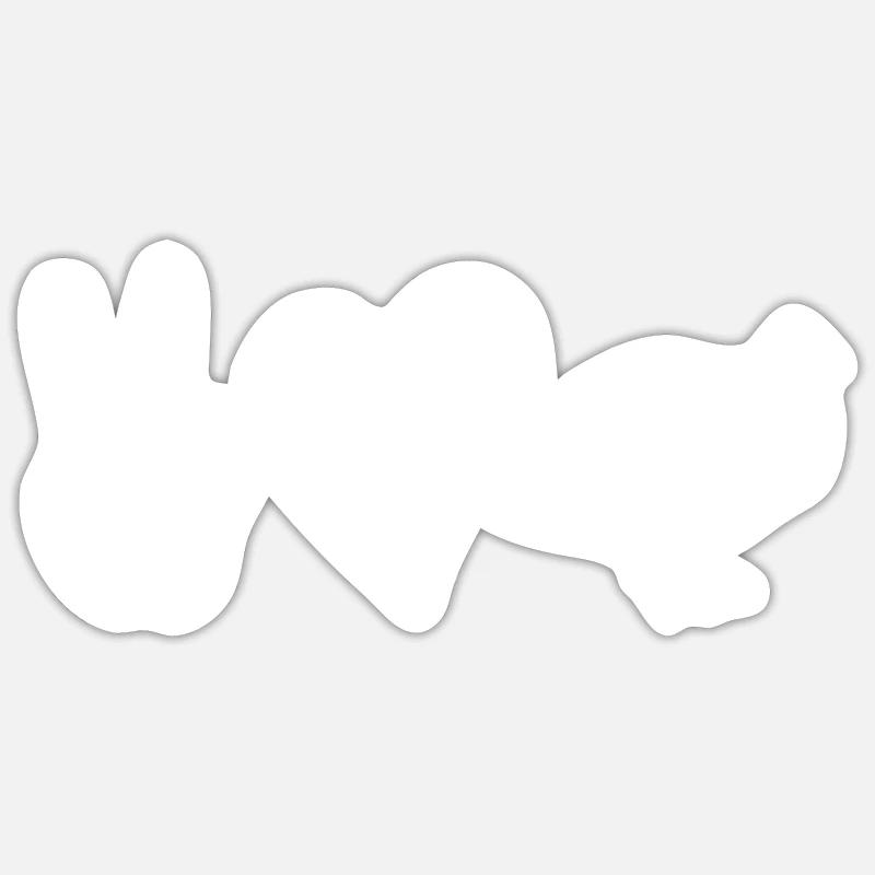 Poules Coq Pintade - Sticker taille S (10 x 10 cm) - blanc mat