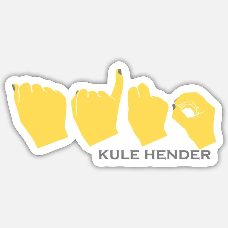 Aino de couleur jaune moutarde - Sticker taille S (10 x 10 cm) - blanc mat