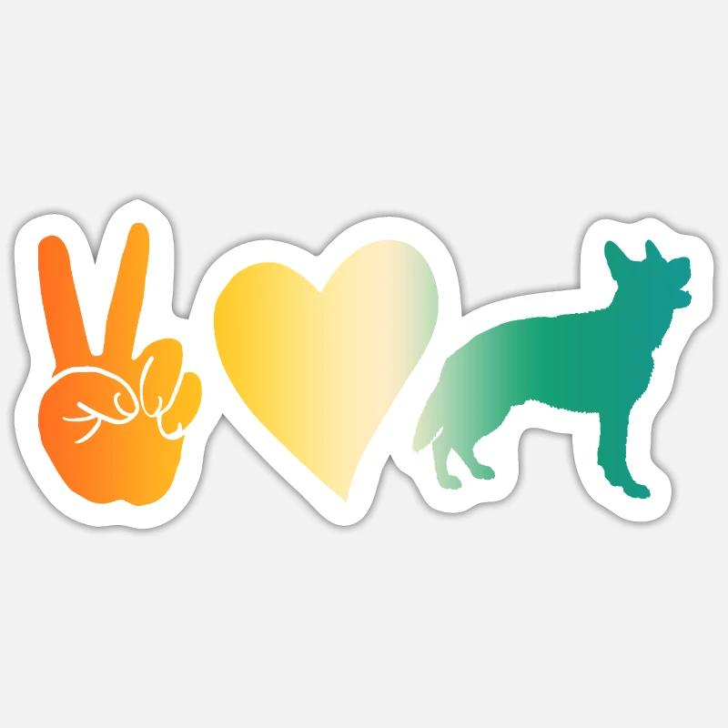 Dog German Shepherd - Sticker size S (10 x 10 cm) - white matte
