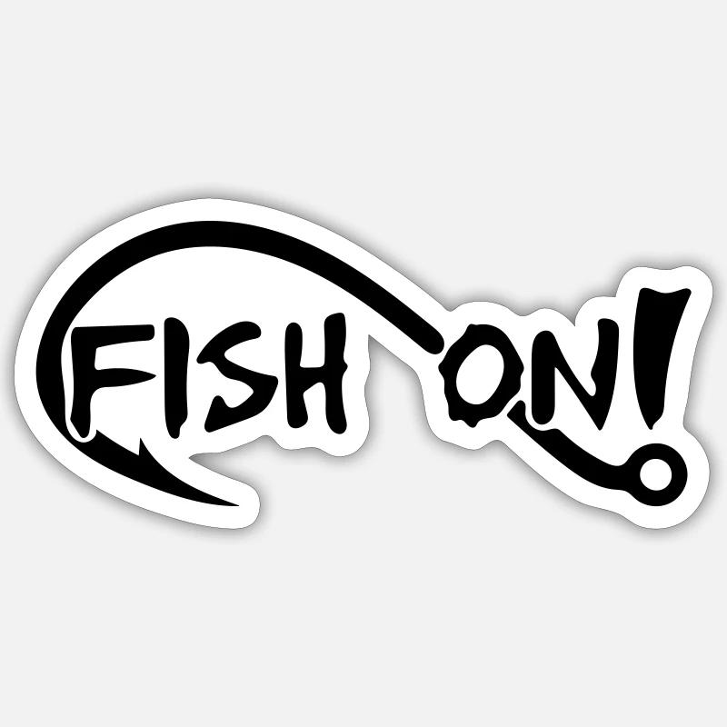 poisson sur Sticker taille S (10 x 10 cm)