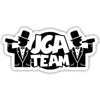 Jga Team - Sticker Größe S (10 x 10 cm) - Mattweiß - Vorne