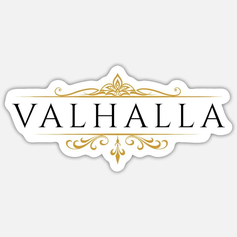 Valhalla elegant - Sticker size S (10 x 10 cm) - white matte