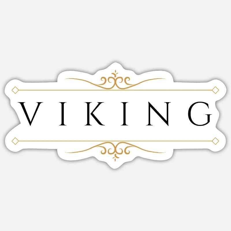 Wikinger elegant Sticker Größe S (10 x 10 cm)