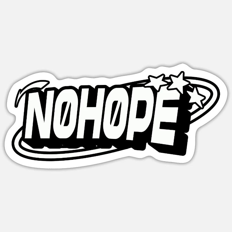 Aucun espoir - Sticker taille S (10 x 10 cm) - blanc mat