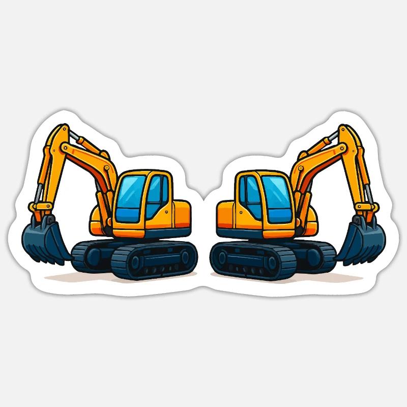 bagger comic 2 Sticker Größe S (10 x 10 cm)