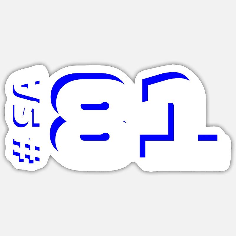 SA81 - Sticker Größe S (10 x 10 cm) - Mattweiß