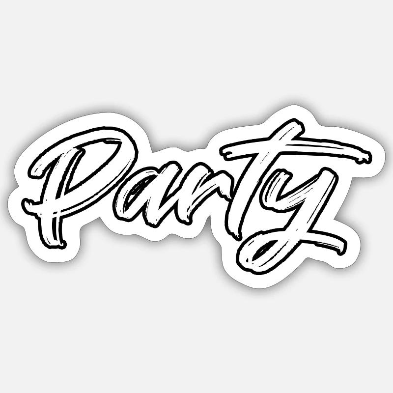 Partei - Sticker Größe S (10 x 10 cm) - Mattweiß