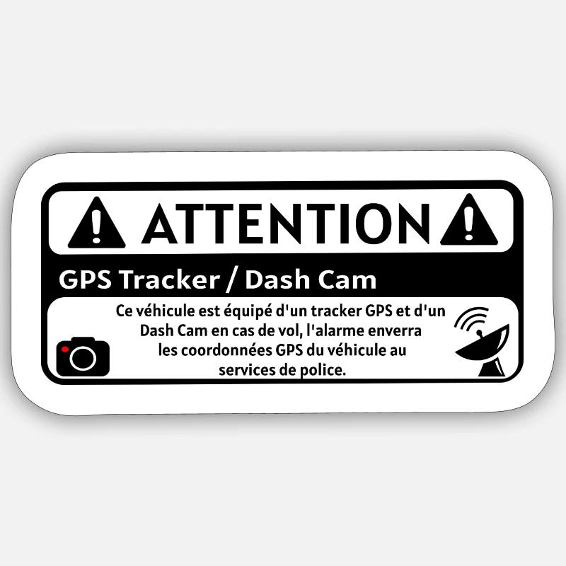 Dash Cam - Sticker taille S (10 x 10 cm) - blanc mat