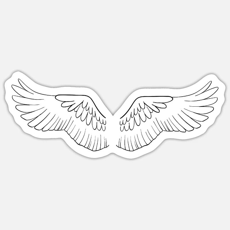 Aile 2 - Sticker taille S (10 x 10 cm) - blanc mat