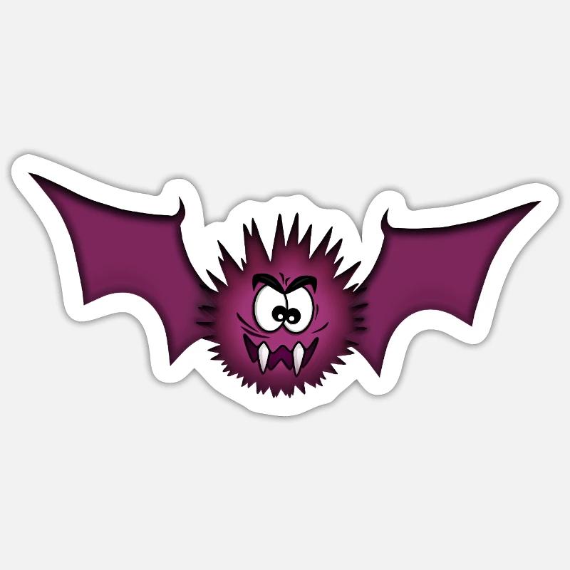 Chauve-souris vampire - Sticker taille S (10 x 10 cm) - blanc mat