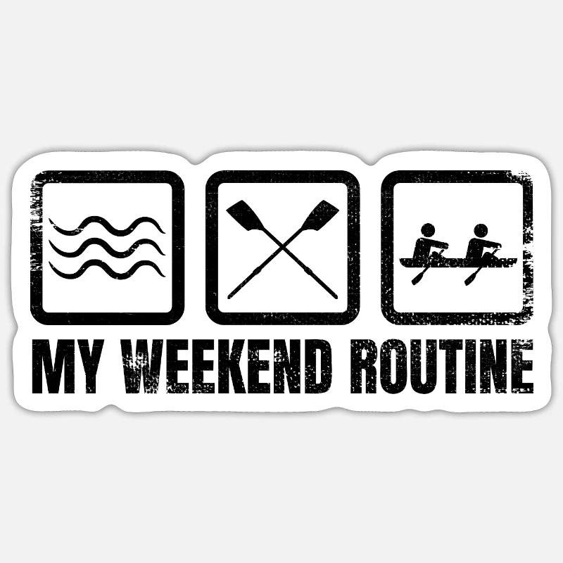 Ma routine du week-end Sticker taille S (10 x 10 cm)