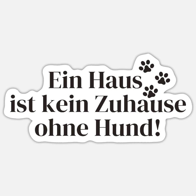 Dicton de chien - Sticker taille S (10 x 10 cm) - blanc mat