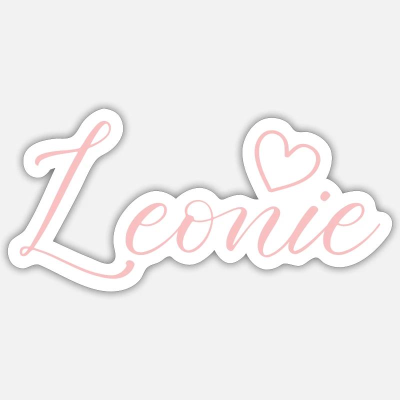 Léonie Nom - Sticker taille S (10 x 10 cm) - blanc mat