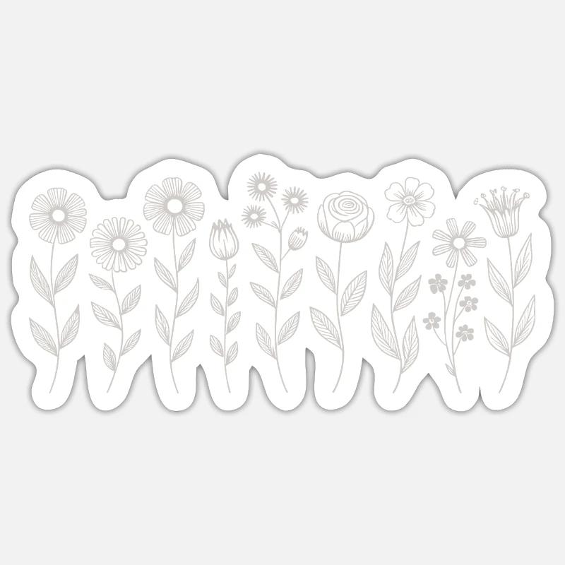 Floral Pattern Florist Sticker size S (10 x 10 cm)