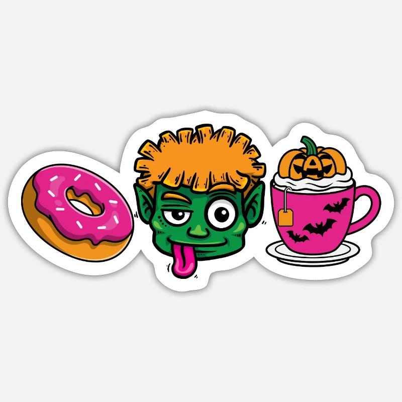 OGRE_TIME - Sticker Größe S (10 x 10 cm) - Mattweiß