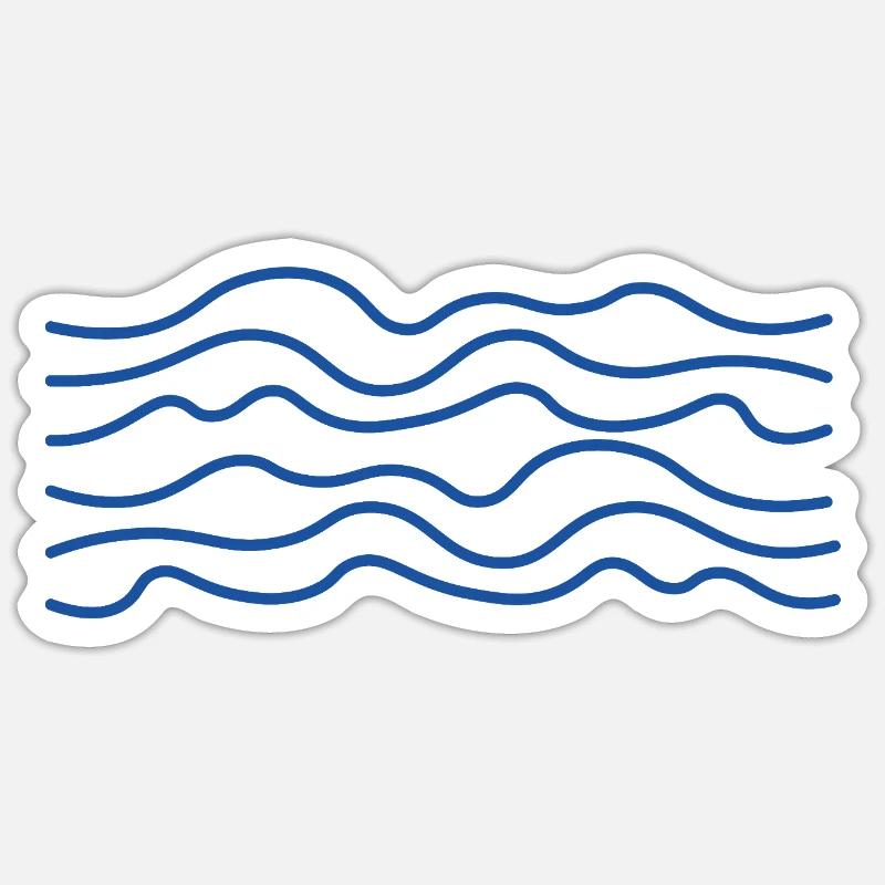 Blue Wave Sticker size S (10 x 10 cm)